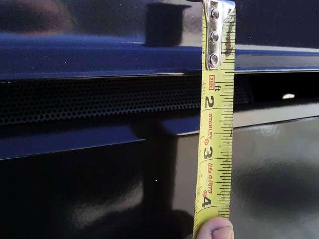 Figure 7: Measure Rear Vent Height