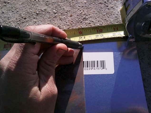 Figure 9: Mark the Width with a Straight Edge