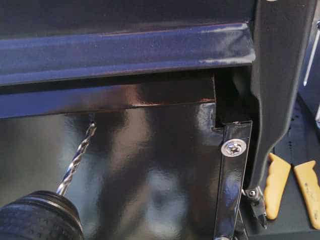 Figure 23: Drill the Screw Holes on the Back of the Grill
