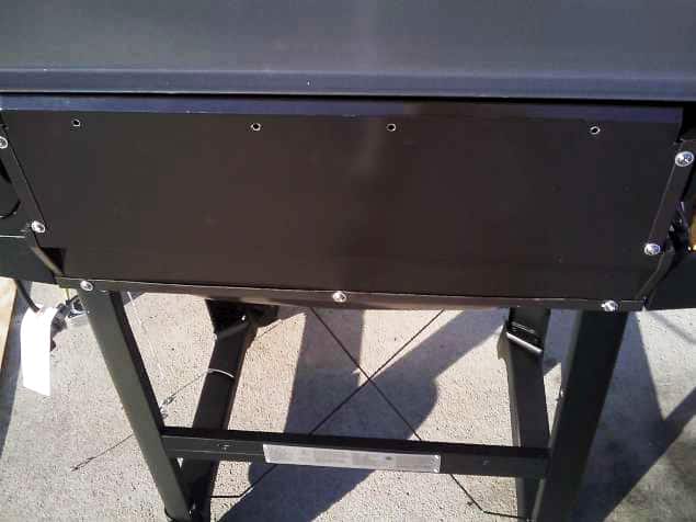 Figure 25: Back Side of Grill Showing 4 Holes Ready for Assembly