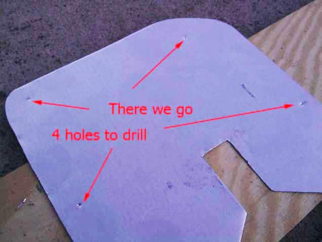 Figure 13: 4 indentations ready to drill